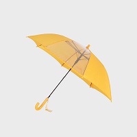 学童傘グラスファイバー骨５０ｃｍ１駒透明黄色