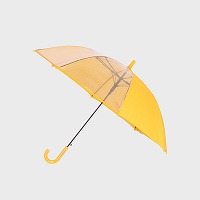 学童傘グラスファイバー骨５５ｃｍ２駒透明黄色