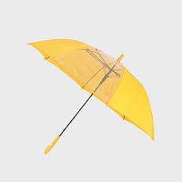 学童傘グラスファイバー骨５８ｃｍ１駒透明黄色