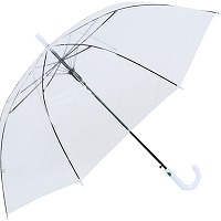 透明ビニール６０ｃｍジャンプ傘（白手元）