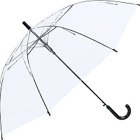 透明ビニール６０ｃｍジャンプ傘（黒手元）