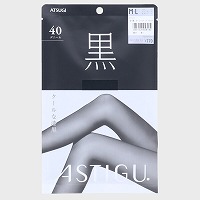 婦人日本製『ATSUGI/アツギ』アスティ−グ黒40Dピュアブラックタイツ